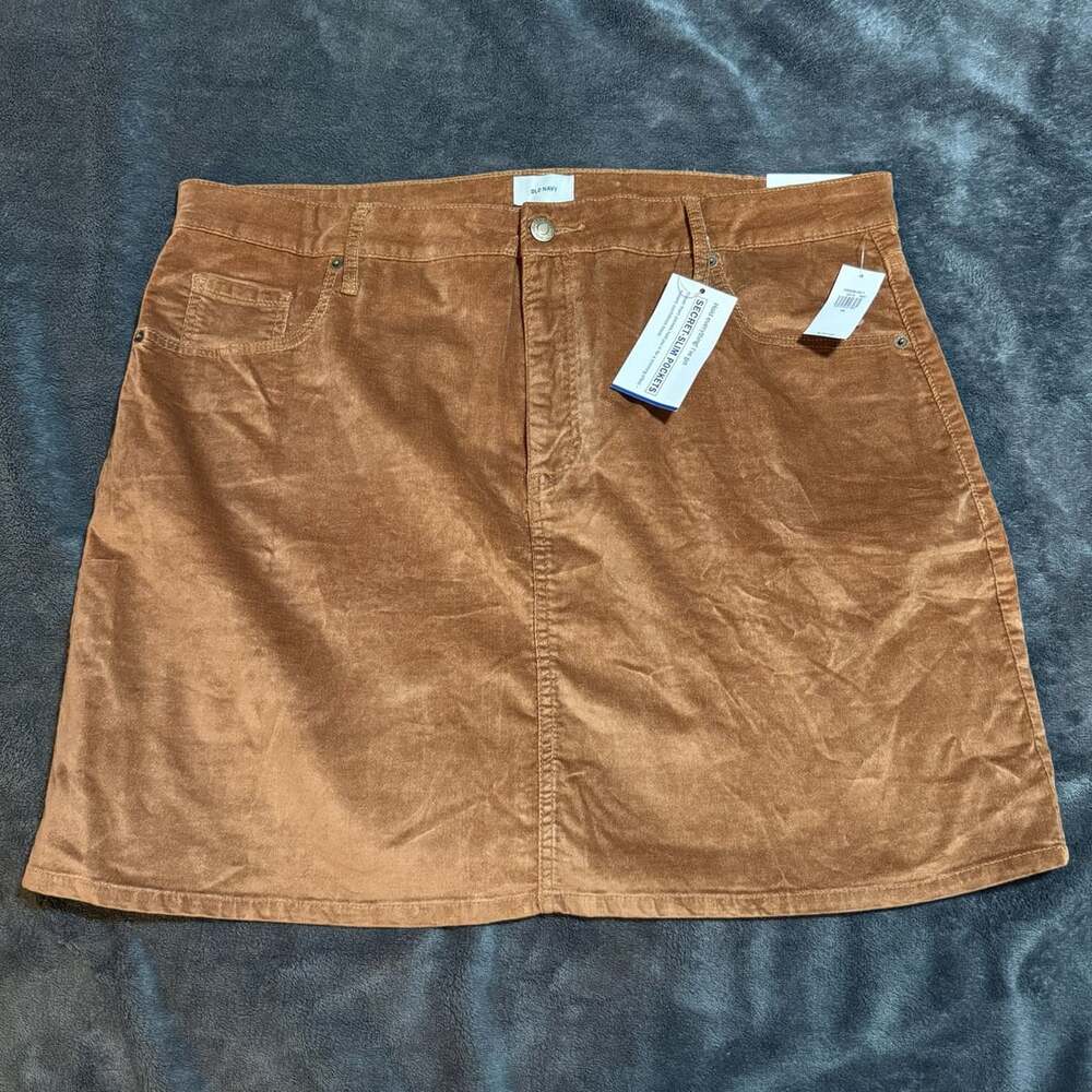 Old Navy Mini Velvet Size 16 Tan Corduroy Skirt